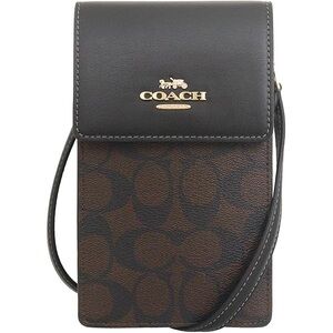 Coach Phone Crossbody in Signature Canvas